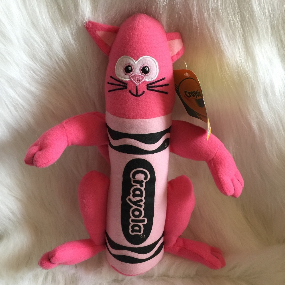 🌺 Nanco Crayola Pink Crayon Plush Doll